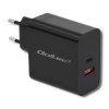 Qoltec Ładowarka sieciowa | 63W | 5-20V | 1.5-3A | USB typ C PD |       USB QC 3.0 | Czarna